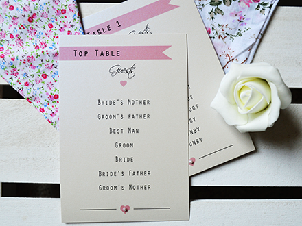 Guest List Cards for DIY Table Plan